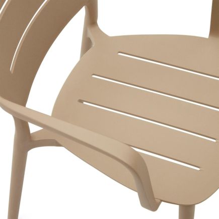 Imagen de Detalle Asiento Silla de Comedor Exterior ‘Morella’ Beige