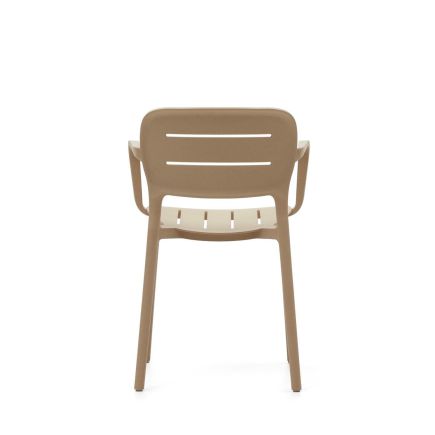 Vista Trasera Silla de Comedor Exterior ‘Morella’ Beige