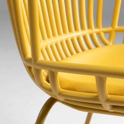 Imagen de Detalle Silla de Comedor ‘Surpik’ Amarillo Reposabrazos