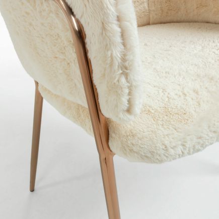 Imagen de Detalle Silla de Comedor Blanca ‘Runnie’ Asiento