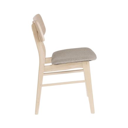 Vista Lateral Derecha Silla de Comedor Madera ‘Selia’ Chapa de Roble