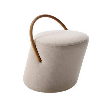 Puff with Wooden Backrest Beozzi : Procomobel
