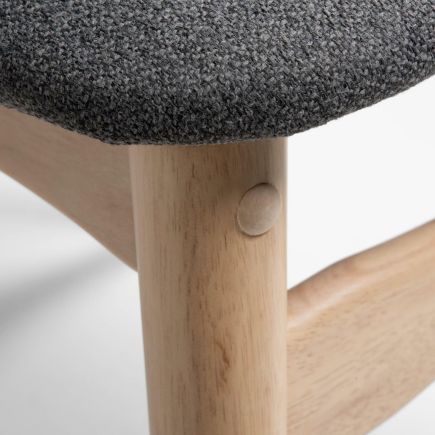 Imagen de Detalle Silla de Comedor ‘Nayme’ Gris oscuro