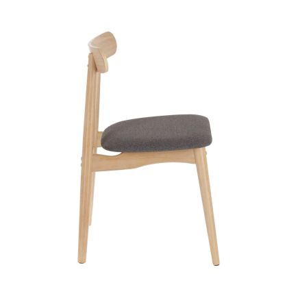 Vista Lateral Derecha Silla de Comedor ‘Nayme’ Gris oscuro