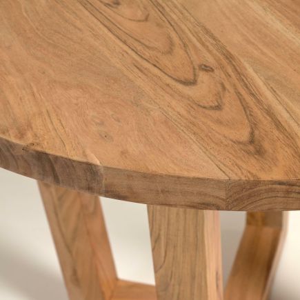 Imagen de Detalle Mesa Redonda Madera de Acacia Ø120cm Nahla
