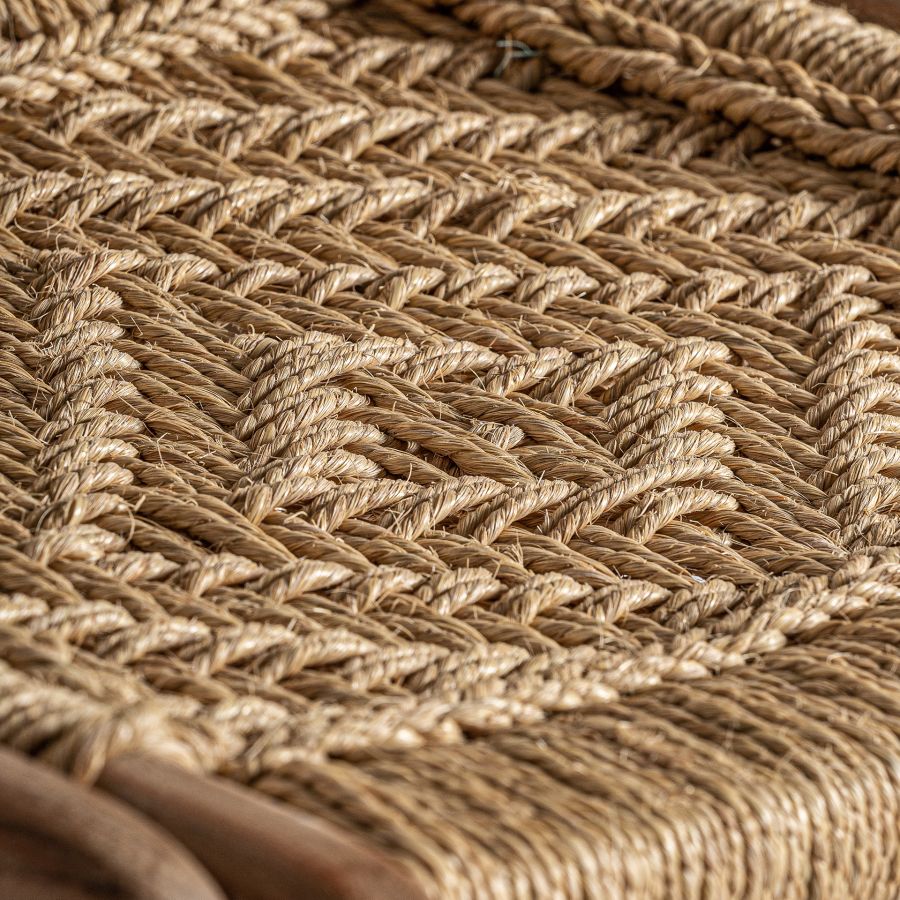 Blaise' Wooden and Jute Dining Chair