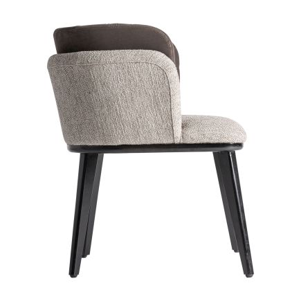 Vista Lateral Derecha Silla de Comedor Tapizada Felix