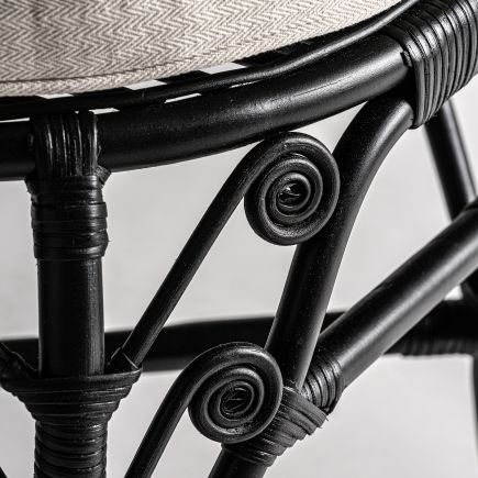 Imagen de Detalle Sillón de Ratán Negro Godet