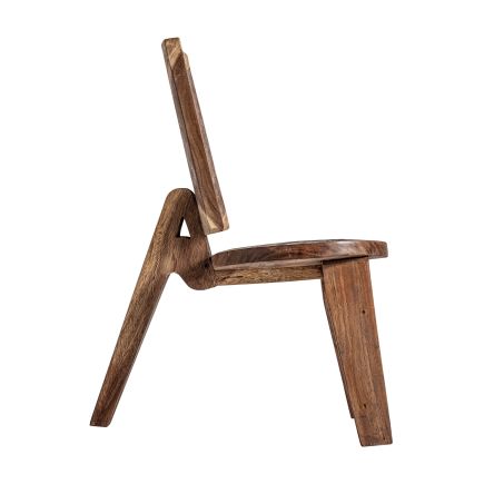 Vista Lateral Derecha Silla Artesanal de Madera Derrien