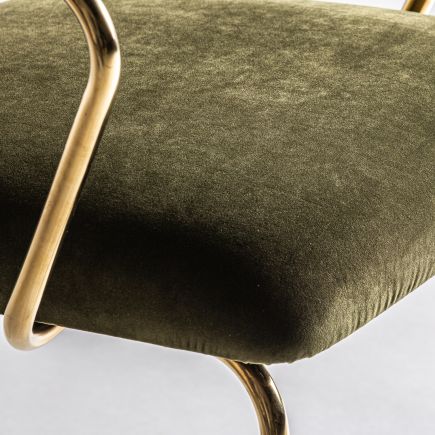 Imagen de Detalle Asiento Silla Acero y Ratán Bruno