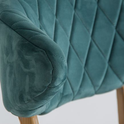 Imagen de Detalle Silla Tapizada en Terciopelo Bardet
