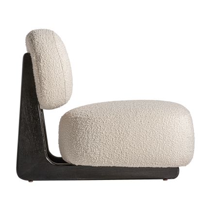 Vista Lateral Derecha Sillón Tapizado Borreguito Michon