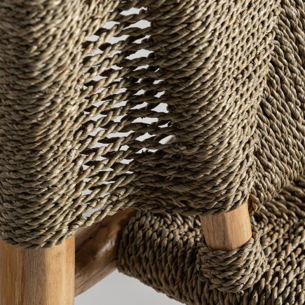 Imagen de Detalle Rafia Sillón Madera y Rafia Astier