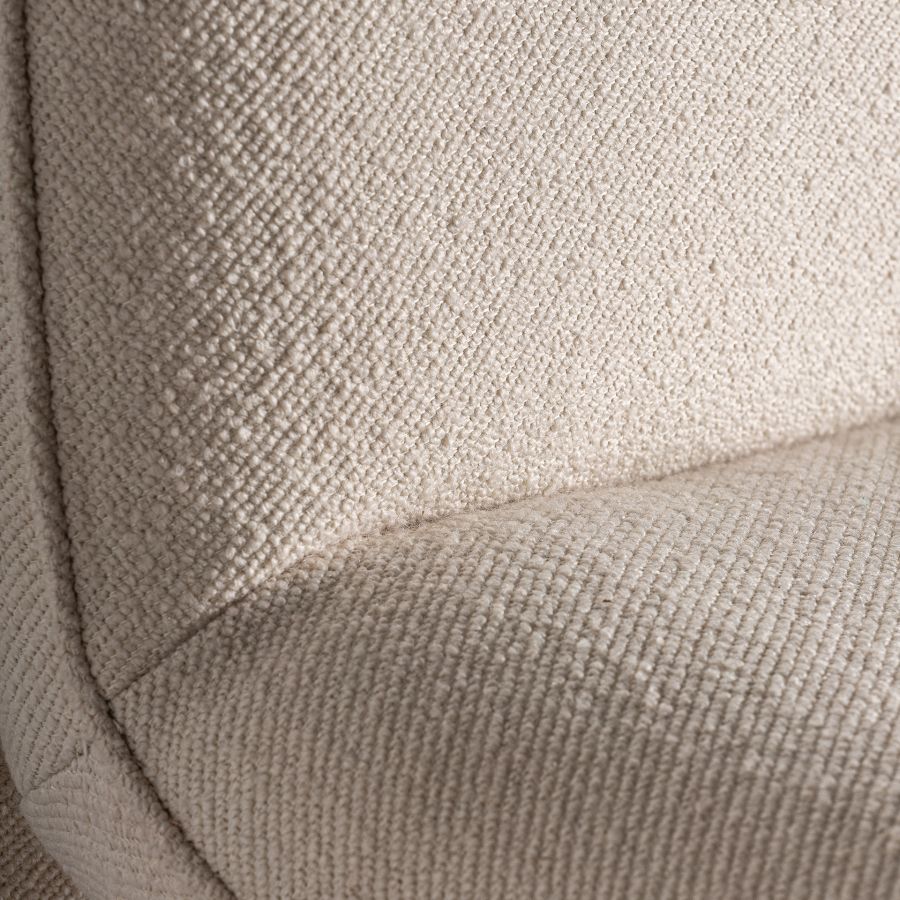 Beige Upholstered Armchair 'Foucault'
