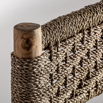 Imagen de Detalle Respaldo Sillón de Madera de Teca Pinel