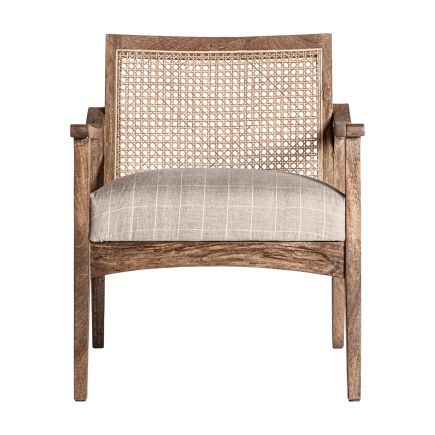 Vista Frontal Sillón Madera de Mango Leclere