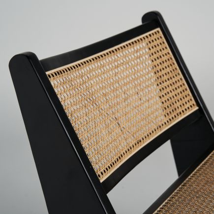 Imagen de Detalle Respaldo Sillón de Madera Y Ratán Raynal