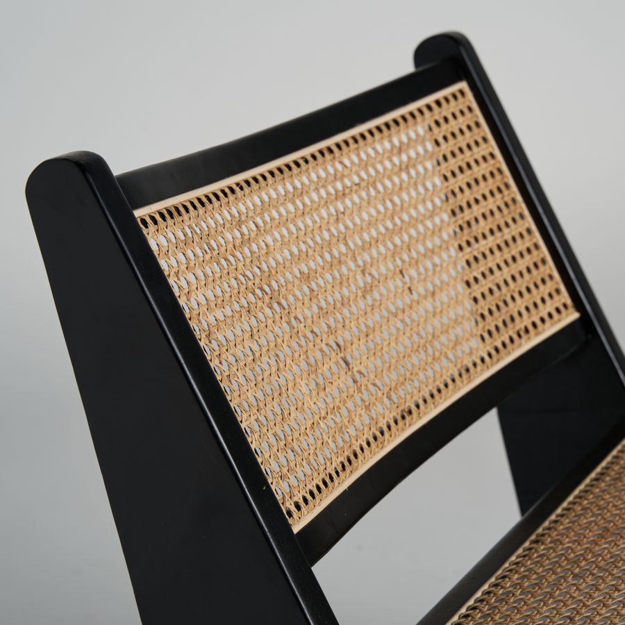 Wood and Rattan Armchair 'Raynal'