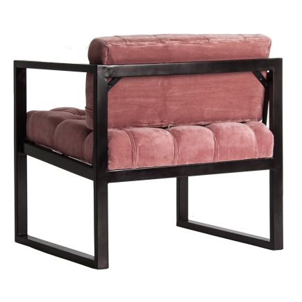 Vista Trasera Sillón Metal y Tercipelo Calvet