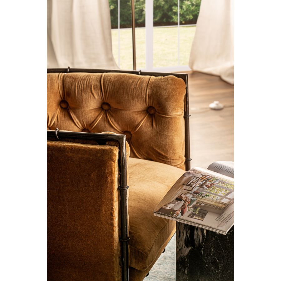 Mustard Upholstered Armchair 'Robinet'