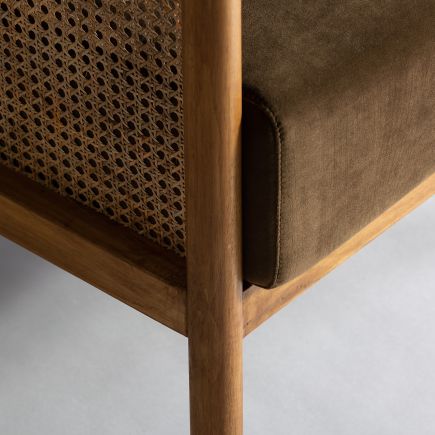 Sillón de Ratán Grimaud detalle estructura