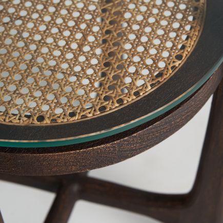 Mesa Auxiliar Madera y Cristal Jeannin
