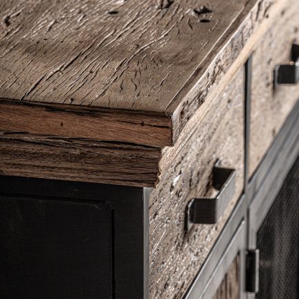Imagen de Detalle Cajones Aparador Buffet Madera Bouchard