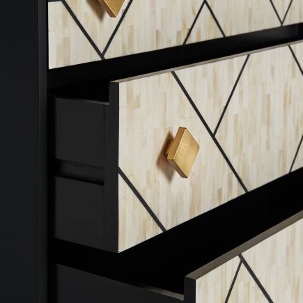 Imagen de Detalle Cajones Cómoda Metal y Hueso Bonnard