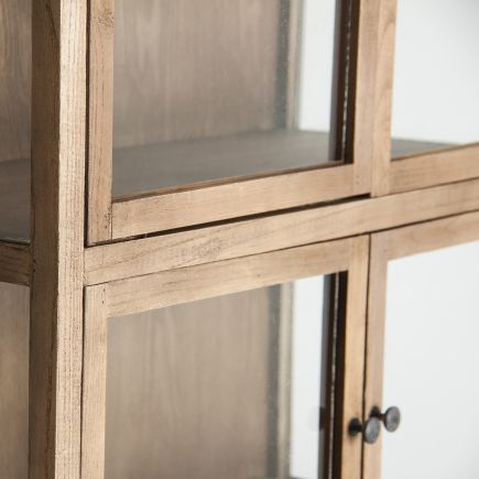 Imagen de Detalle Vitrina Modular de Madera Natural Duchene