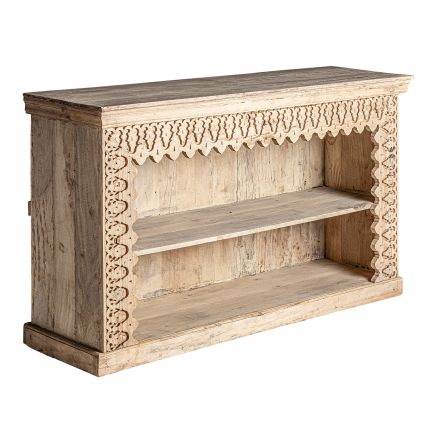 Mueble Tv Natural Envejecido Dumoulin vista escorada