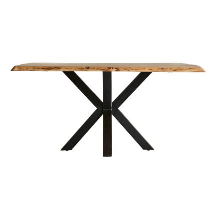 Vista Frontal Mesa de Comedor Madera y Hierro Kieffer