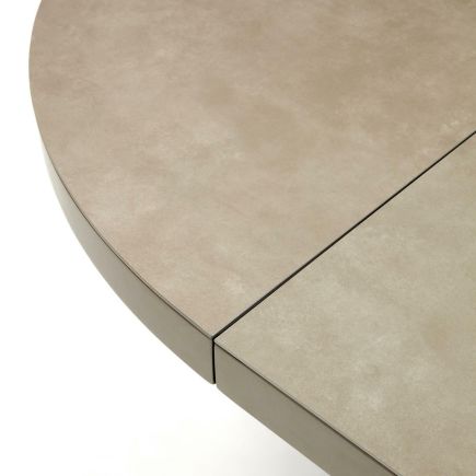 Imagen de Detalle Sobre Mesa Extensible Redonda Porcelánico ‘Vashti’ Marrón