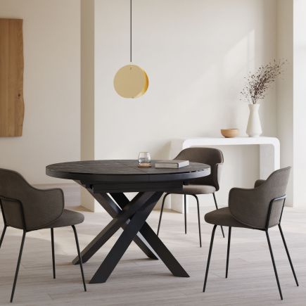 Foto en Ambiente Mesa Extensible Porcelánico ‘Yodalia’ Negro