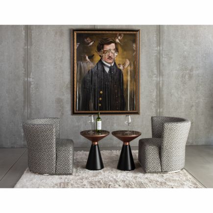 Foto en Ambiente Sillón Estampado Blanco y Negro Casentinesi