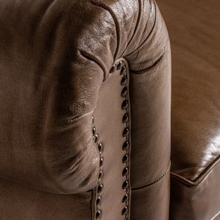 Imagen de Detalle Reposabrazos Sofá de Piel Combe