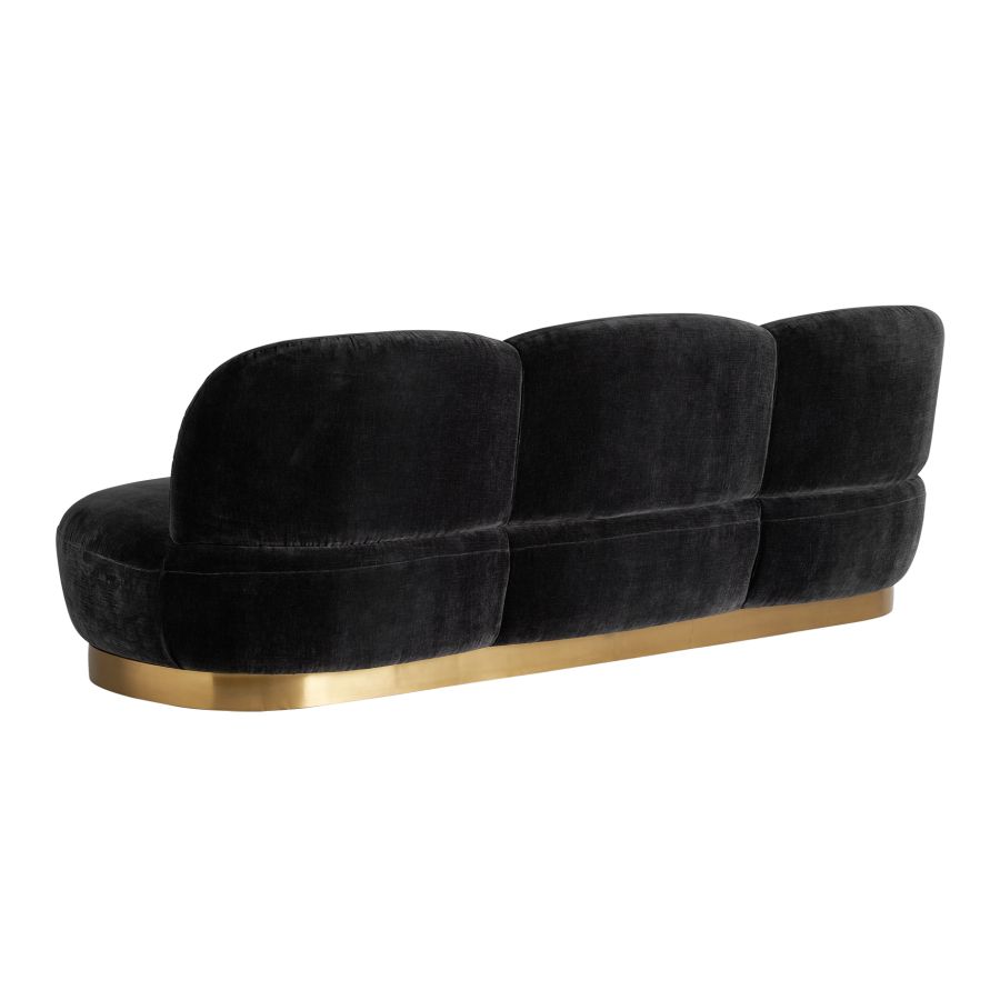 Sofá Terciopelo Negro ‘Boivin’