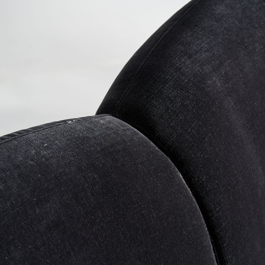 Sofá Terciopelo Negro ‘Boivin’