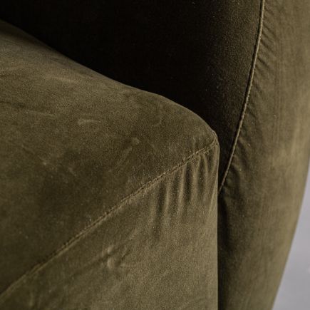 Imagen de Detalle Sofá Terciopelo Verde Duret