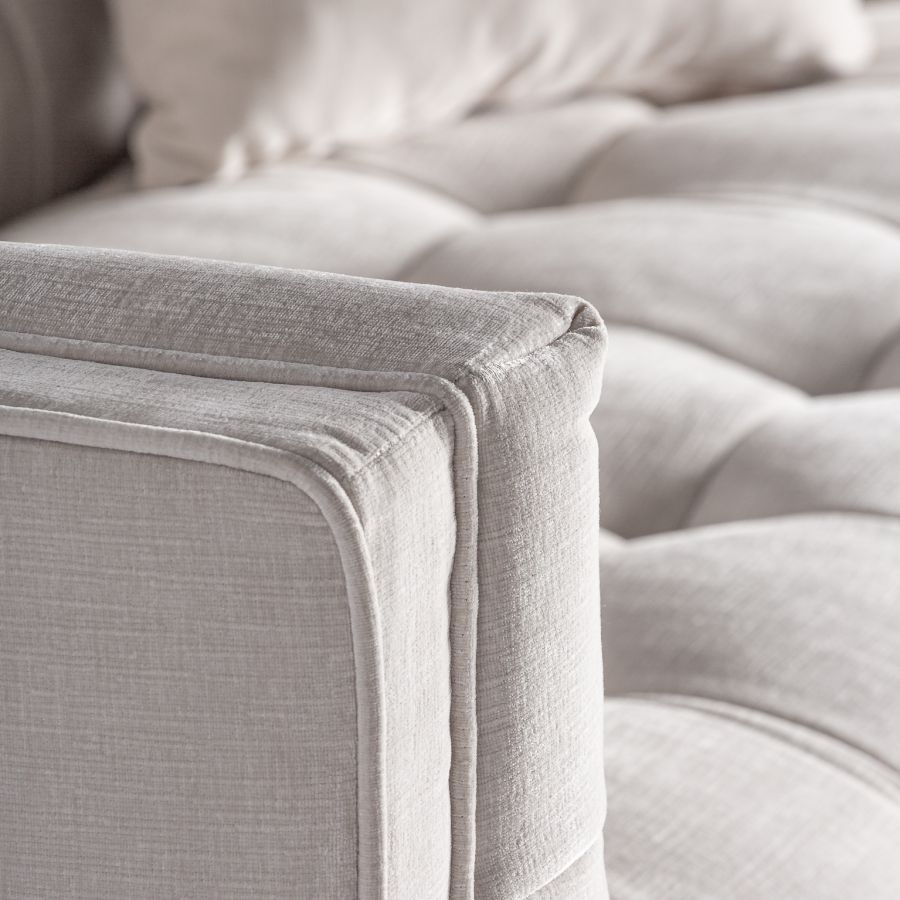 3-Seater Sofa White Broken 'Rondeau'