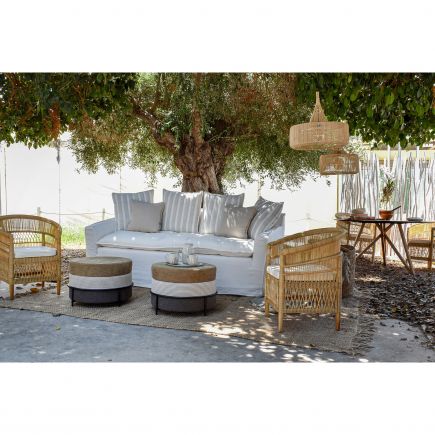 Linen Sofa White Danube | Procomobel