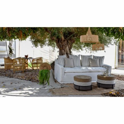 Linen Sofa White Danube | Procomobel