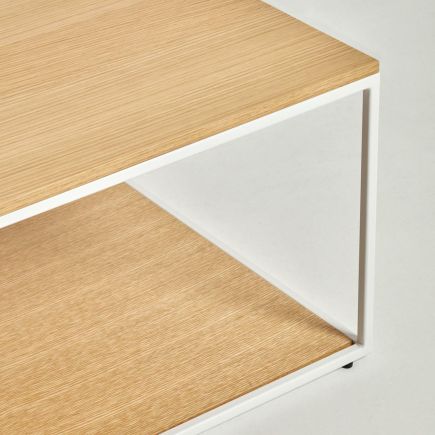 Imagen de Detalle Mesa de Centro Rectangular Roble ‘Yoana’ Blanco