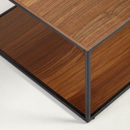 Imagen de Detalle Mesa de Centro Rectangular Nogal ‘Yoana’ Cerca