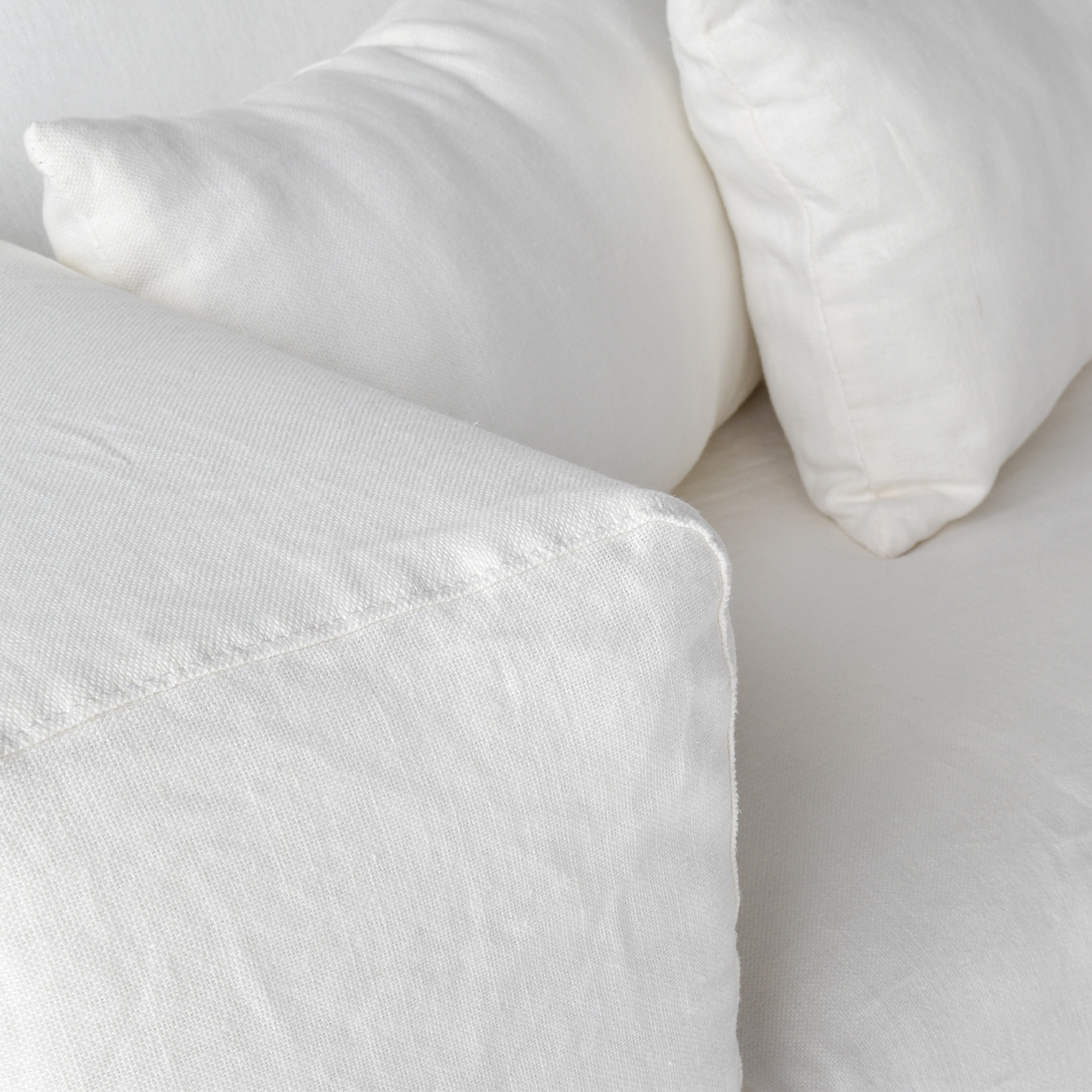 White Linen Sofa 4 Seats 'Sena'