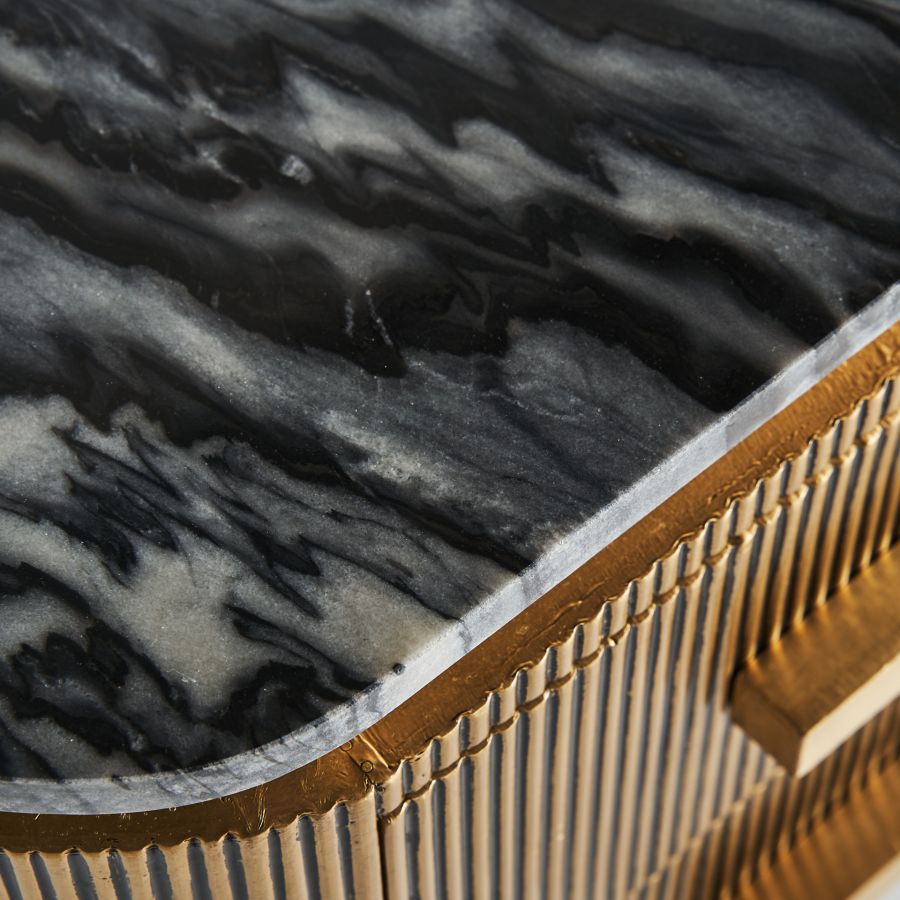 Golden Nightstand 'Chevalier'
