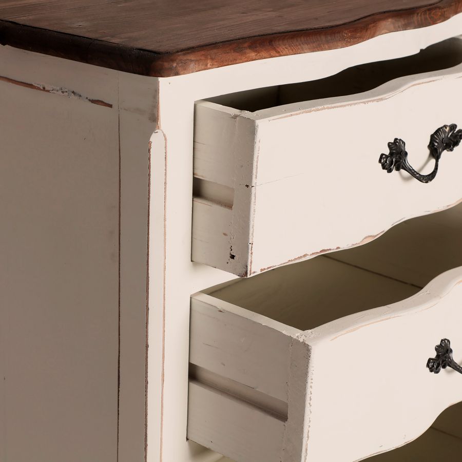 Elm Wood Bedside Table 'Bastien'