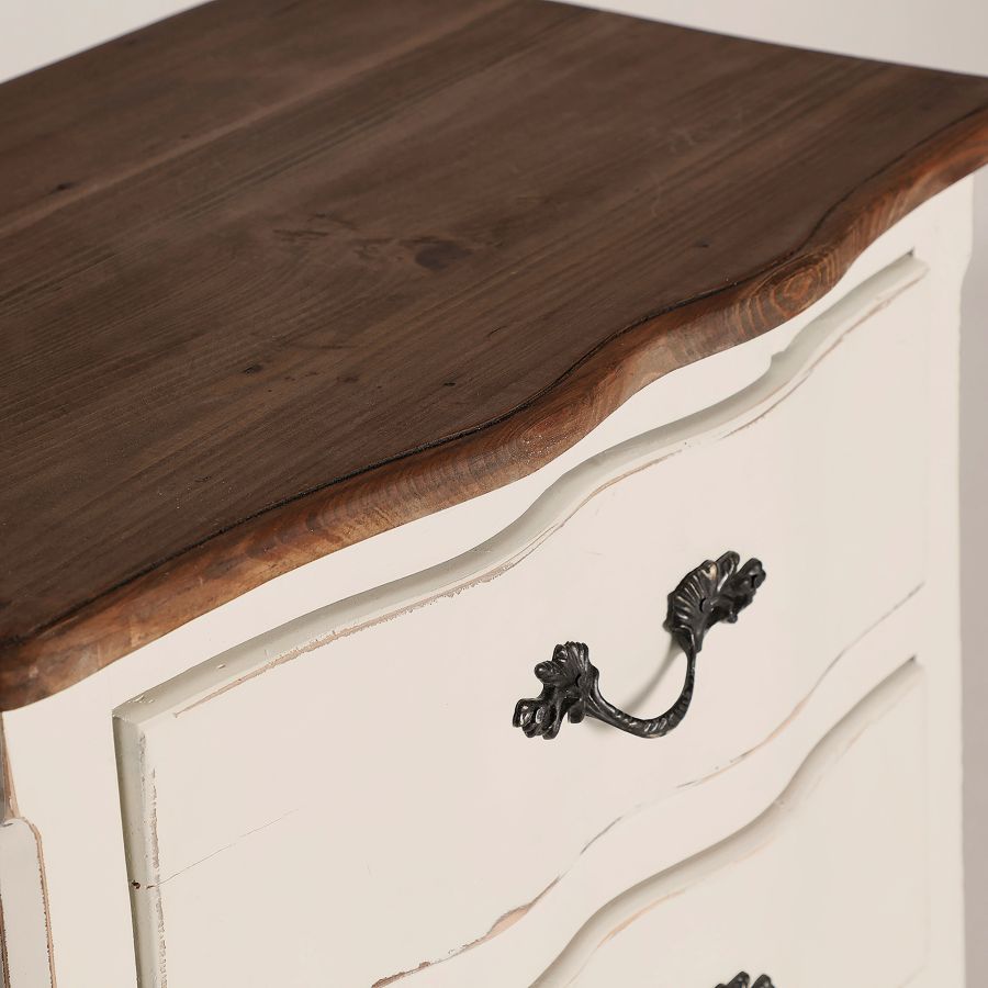 Elm Wood Bedside Table 'Bastien'