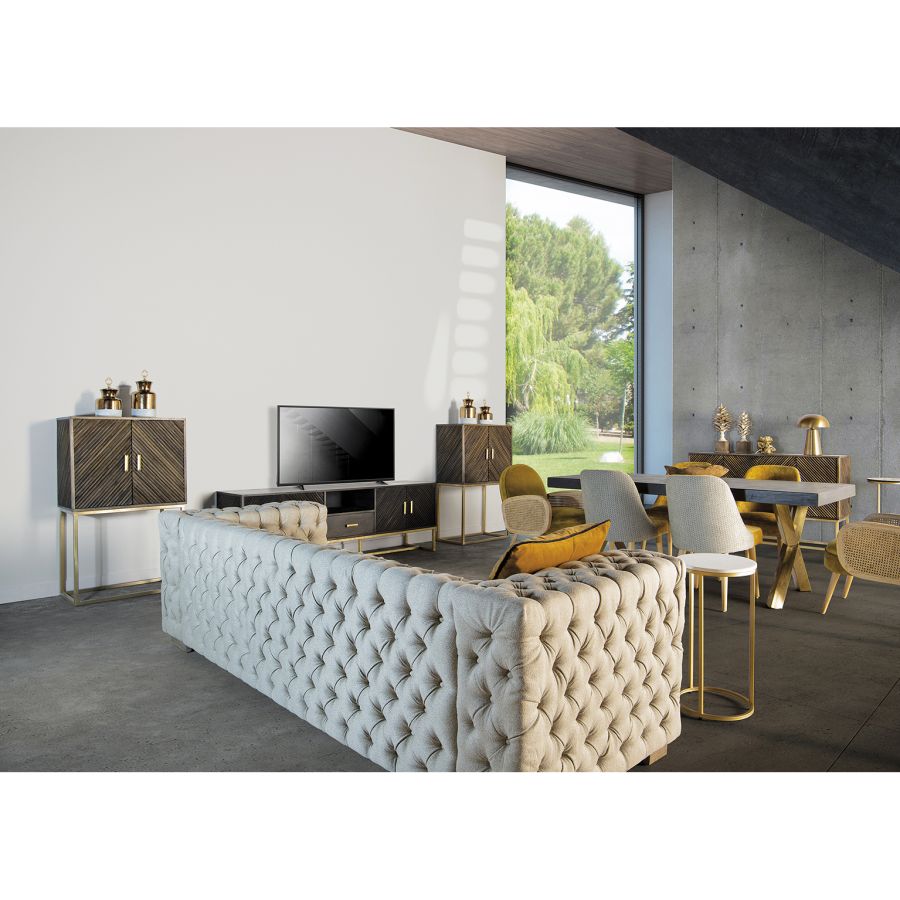 Bayle Wood and Iron Dining Table 'Bayle'