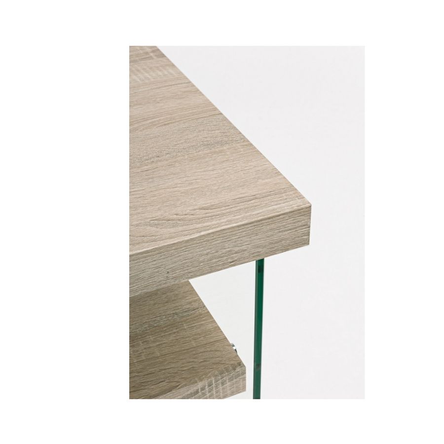 Kiri' Wood and Glass Desk