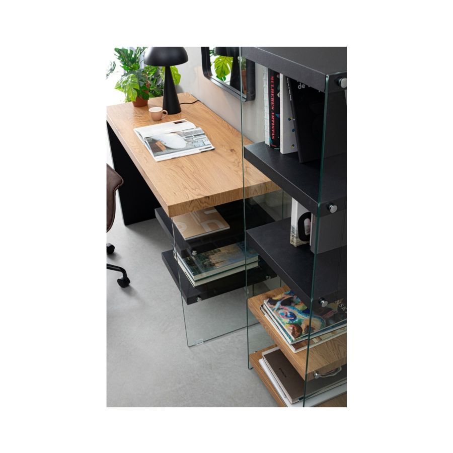 Escritorio  de Vidrio y Madera ‘Salomón’